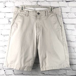 Eddie Bauer Legend Wash Cotton Shorts Stone Sz 33